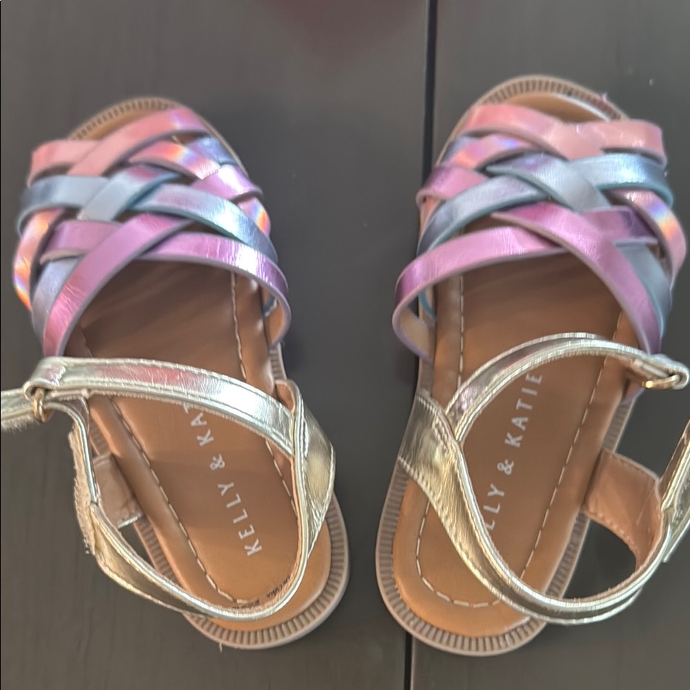 Kelly & Katie Kids Metallic Rainbow Sandals - Picture 6 of 6